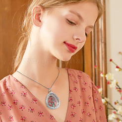 1 шт. подвески-медальоны из сплава в форме капли&nbsp;FIND-FH0017-09