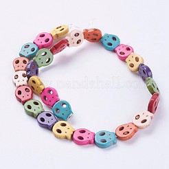 Синтетических нитей бирюзовые бусы G-E456-03B