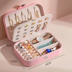 2 многослойная шкатулка для хранения украшений из искусственной кожи PW-WG07BD7-05