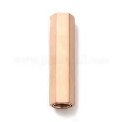 304 serraggi magnetici in acciaio inox, tubo esagonale, oro roso, 25x6.5mm, Foro: 4 mm