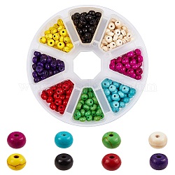 Perles de turquoise synthétique, teinte, rondelle, couleur mixte, 6x4mm, Trou: 1mm, 520 pcs / boîte