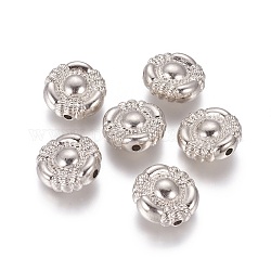 Ccb Kunststoff-Perlen, Flachrund, Platin Farbe, 21x10 mm, Bohrung: 2 mm