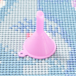 透明プラスチック漏斗ホッパー  ビーズ液体粉体移送用  ピンク  40x31mm