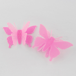 Solid Color Acrylic Cabochons, Butterfly, Pearl Pink, 52x78x20mm