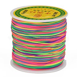 Filo di nylon intrecciato, cordoncino cinese per annodare cordoncino per bordare gioielli, colorato, 0.8mm, circa 100iarde/rotolo