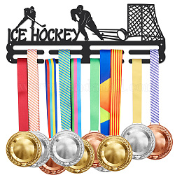Porta medaglie in ferro espositore da parete, con viti, hockey su ghiaccio, gli sport, 150x400mm