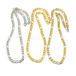 Модные ожерелья 304 из нержавеющей стали Figaro цепи для мужчин, с карабин-лобстерами , разноцветные, 19.88 дюйм ~ 21.65 дюйма (50.5~55 см) x 8 мм