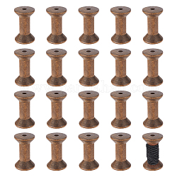 Carretes vacíos de madera para cable, bobinas de hilo, coco marrón, 4.75x3 cm