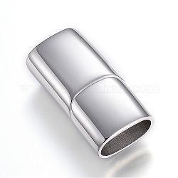304 cierres magnéticos de acero inoxidable con extremos para pegar, Rectángulo, color acero inoxidable, 28.5x14x8.5mm, agujero: 12x7 mm