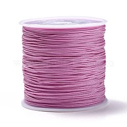 Braided Nylon Thread, Chinese Knotting Cord Beading Cord for Beading Jewelry Making, Violet, 0.8mm, about 100yards/roll