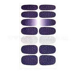 Nagellackaufkleber mit Farbverlauf in voller Verpackung, selbstklebend, für Fingernägel Fußnägel Nagelspitzen Dekoration, Farbig, 10x5.5 cm