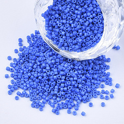 Backlack zylinderförmige Saatperlen, einheitliche Größe, königsblau, 1.5~2x1~2 mm, Bohrung: 0.8 mm, ca. 4000 Stk. / Beutel, ca. 50 g / Beutel