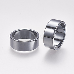 Non-magnetic Synthetic Hematite Rings, Original Color, US Size 12 3/4(22mm)