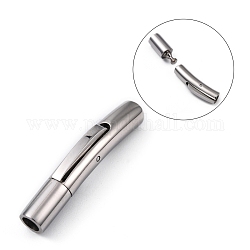 316 Surgical Stainless Steel Magnetic Screw Clasps, Column, Size: about 5mm wide, 30mm long, 3mm inner diameter