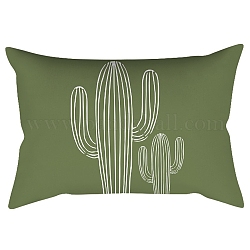 Зеленая серия, скандинавский стиль, геометрия, абстрактные полиэстеровые наволочки, чехол для подушки, для дивана-кровати, прямоугольные, кактус, 300x500 мм