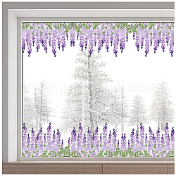 Adesivi statici per finestre in pvc, Forma rettangolare, per la decorazione della finestra, fiore, 280x1160mm