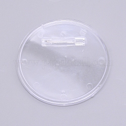 Transparent Acrylic Button Badges Kit, with Iron Pins, for DIY Crafts and Craft Activities, Flat Round, Clear, 65x8mm