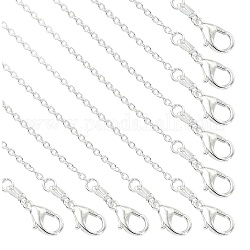 Collane in ottone catena a catena, per realizzare collane con perline, argento, 17.72 pollice (45 cm)