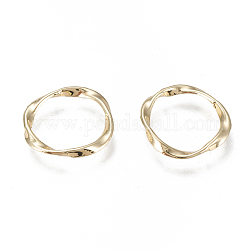 Lega di rings collega, per fare gioielli, anello ritorto, oro, 16~17x1.7mm, diametro interno: 13~13.5mm