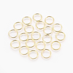 Jewelry Findings, Brass Jump Rings, Cadmium Free & Nickel Free & Lead Free, Open Jump Rings, Golden, 12x1.2mm, Inner Diameter: 9.6mm, about 303pcs/100g