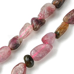 Natürlichen Turmalin Perlen Stränge, Nuggets-Form, 6x8 mm, Bohrung: 1 mm, ca. 59 Stk. / Strang, 15.55'' (39.5 cm)
