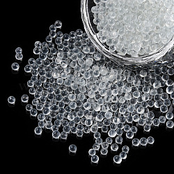 Perles de rocaille en verre, couleurs transparentes, pour la décoration d'art d'ongle, pas de trous / non percés, ronde, clair, 2~2.5mm, environ 450 g /sachet 