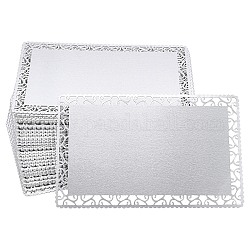 Visitenkarten für die Wärmeübertragung aus Aluminiumrohling, mit Laciness & rechteckiger Plastikbox, Silber, 86x54x0.5 mm, Kastengröße: 95.5x59.5x24.5mm, 100 Stück / Karton