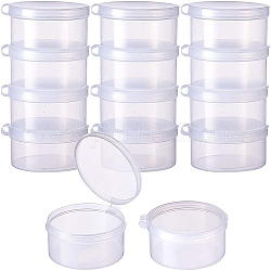 Benecreat 12 упаковка 35 мл / 1.18 унции круглые прозрачные пластиковые контейнеры для хранения шариков коробка с откидными крышками для предметов, таблетки, травы, крошечный шарик, ювелирные изделия, и другие мелкие предметы - 5.2см х 2.8см