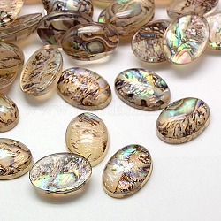 Cabochons in resina, shell imitazione, ovale, Burlywood, 25x18x8mm