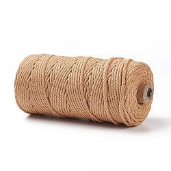 工芸品の編み物用の綿糸  ダークサーモン  3mm  約109.36ヤード（100m）/ロール