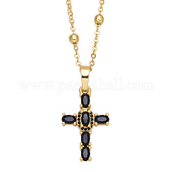 Модное женское ожерелье-кулон в стиле хип-хоп с микроинкрустацией драгоценными камнями и кристаллами циркона (nkb072), золотые, 0.04 дюйм (0.1 см)