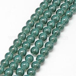Chapelets de perles en verre peint, imitation opalite, ronde, gris ardoise foncé, 6mm, Trou: 1.3~1.6mm, Environ 133 pcs/chapelet, 31.4 pouce