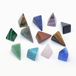 Perline in misti naturali e sintetici, piramide, perline non forate / Senza Buco, 25x14x14.5mm
