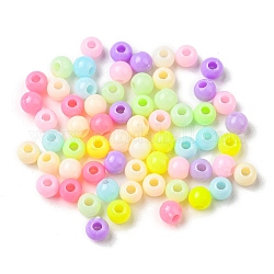 Opake Legierung Perlen, Mischfarbe, 4 mm, Bohrung: 1.4 mm, 15000 Stück / 500 g