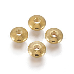 Messing-Abstandshalterkugeln, Rondell, golden, 5x2 mm, Bohrung: 1.6 mm