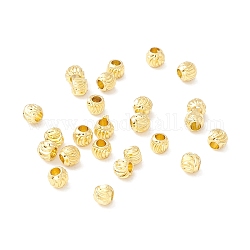 Perles en laiton, Plaqué longue durée, rondelle, véritable 18k plaqué or, 2.5x2mm, Trou: 1.2mm