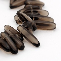 Natural Smoky Quartz Bead Strands, Chips, 10~26x3~10x2~10mm, Hole: 1mm, about 15.7inch