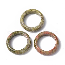 Natürlicher Unakit-Ring mit glattem Band, Edelsteinschmuck für Damen, uns Größe 9 (18.9mm)