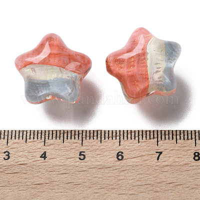 Прозрачные акриловые бусины с градиентным цветом TACR-P012-01B-12-1