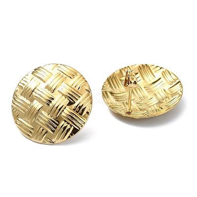 Серьги-гвоздики из нержавеющей стали 201 с ионным покрытием (IP) EJEW-K270-24G-1