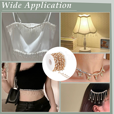 Цепочки из латунных плоских круглых страз длиной 4 м DIY-PH0030-94-1