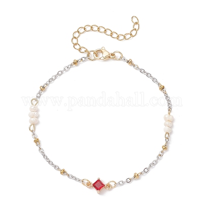 3 шт. браслеты из натуральных бусин пресноводного культивированного жемчуга и стеклянных бусин BJEW-JB12659-1