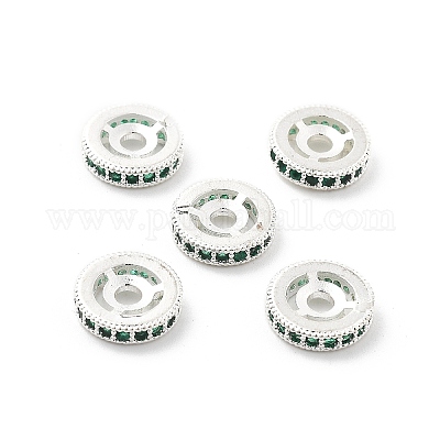 Латунные микро проложить кубического циркония бусы KK-R216-10C-S01-1