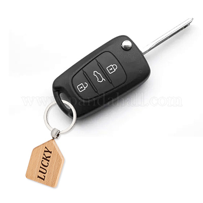 Деревянный брелок AJEW-WH0471-144-1