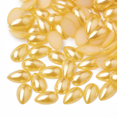 Абс пластмассовые имитационные жемчужные кабошоны SACR-R749-8x5mm-Z32-1