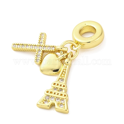 Латунные микро проложить кубического циркония подвески KK-D325-17G-1