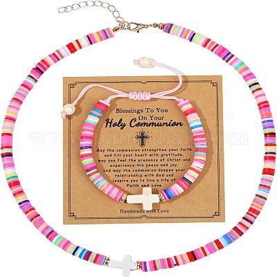 Наборы браслетов и ожерелий из полимерной глины FS-WG9F44C-01-1