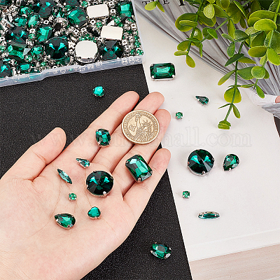 270 шт. 8-х цветные градиентные пришивные стразы DIY-OC0010-34-1