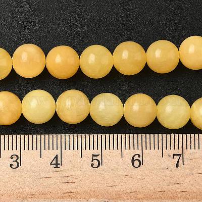 Естественный желтый нефритовый шарик нити G-K121-02-8mm-1