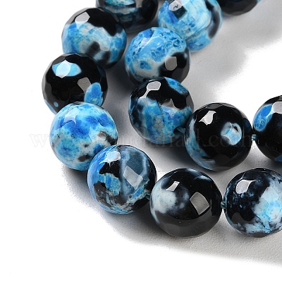 Naturelles feu crépitent agate perles brins&nbsp;G-M437-A01-01H-1